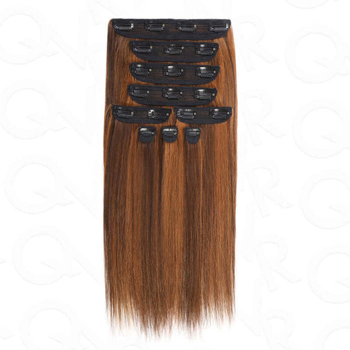 soft straight human hair clip ins for black women volume boost