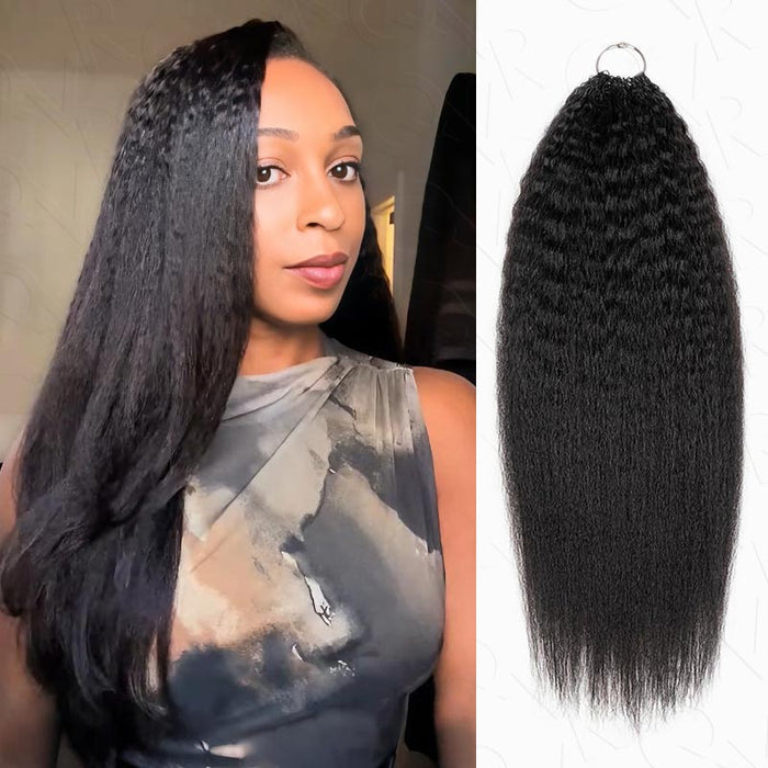 qvr hair kinky straight crochet human hair