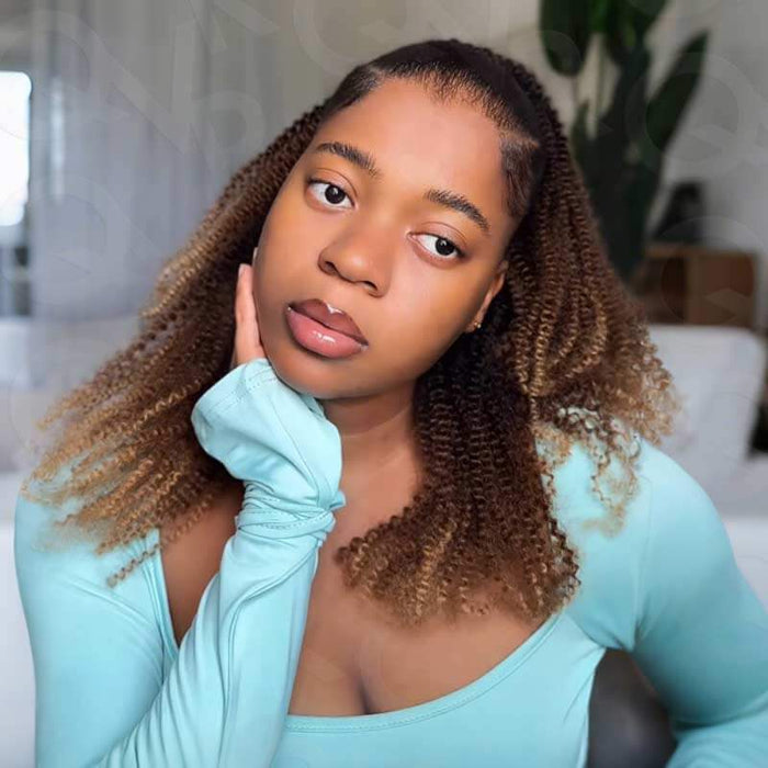 lightweight kinky curly crochet human hair extensions