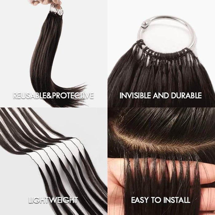 Crochet human hair extensions, reusable, protective, lightweight, and easy-to-install features with invisible and durable design.
