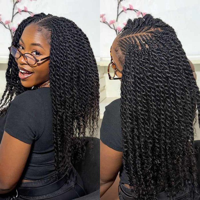 QVR Premium Upgraded Afro Kinky Bulk Human Hair for Braiding & Mini Twists