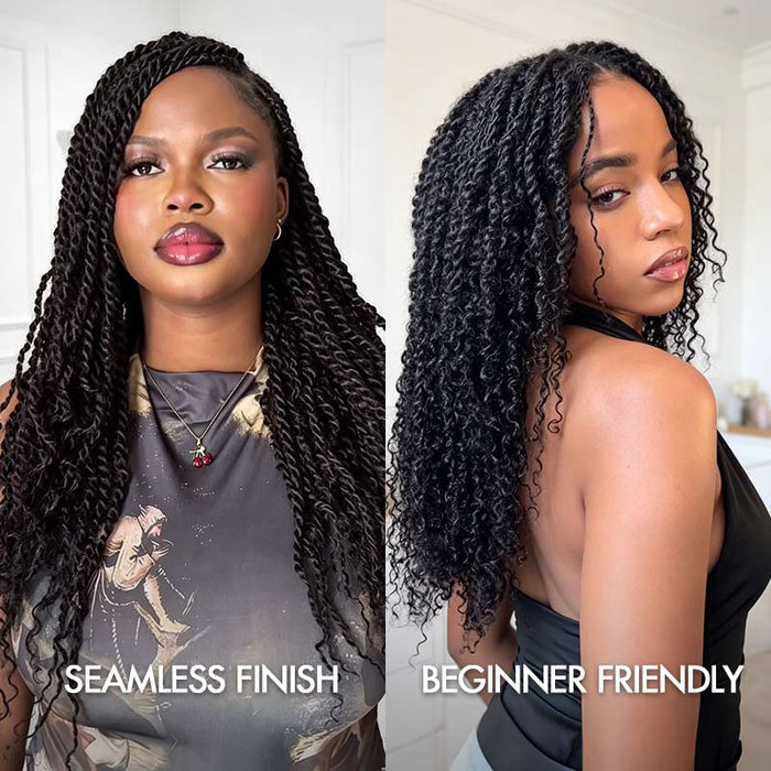 QVR Premium Upgraded Afro Kinky Bulk Human Hair for Braiding & Mini Twists
