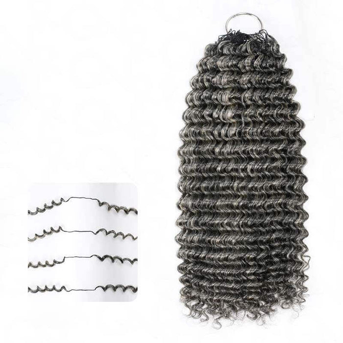 qvr salt pepper small kinky curly crochet hair for protective styles