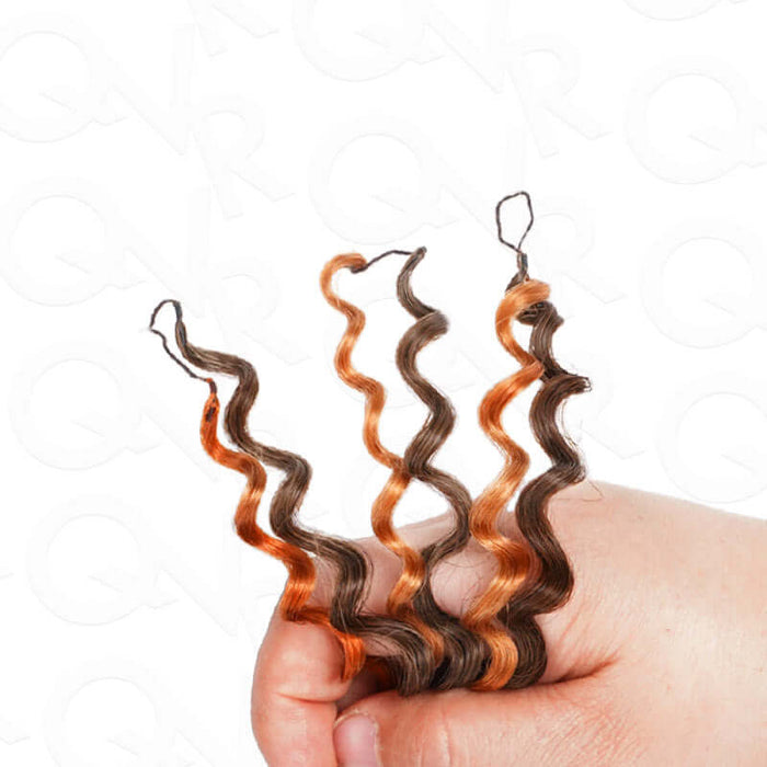 #P2/30 small kinky curly machine made crochet human hair