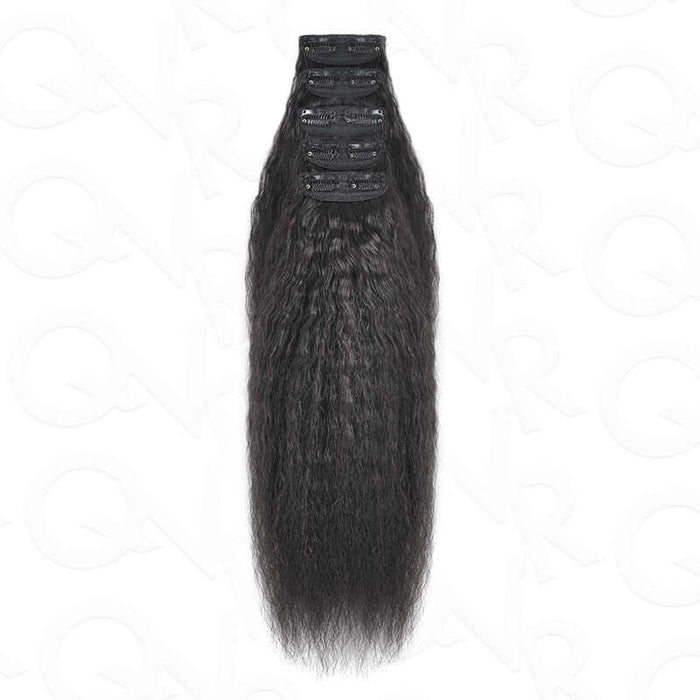 soft and thick kinky straight clip in extensions