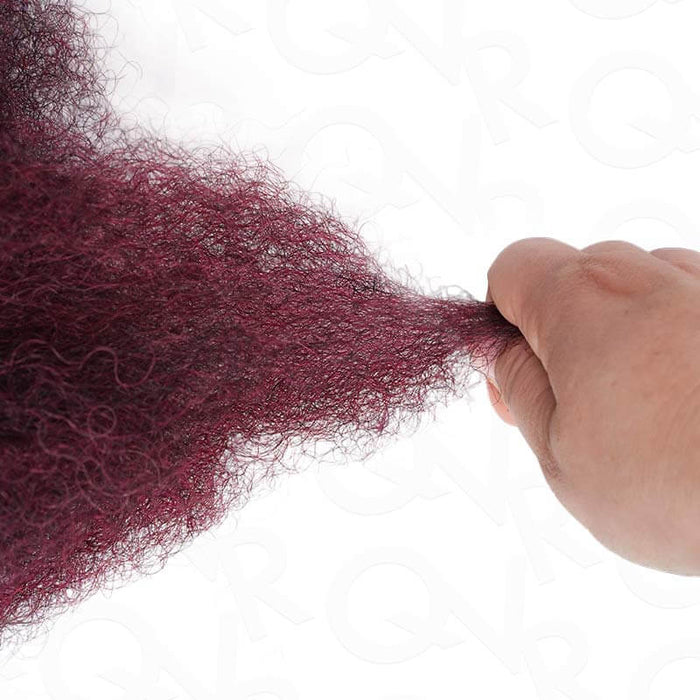 dark red wine tone afro kinky bulk hair