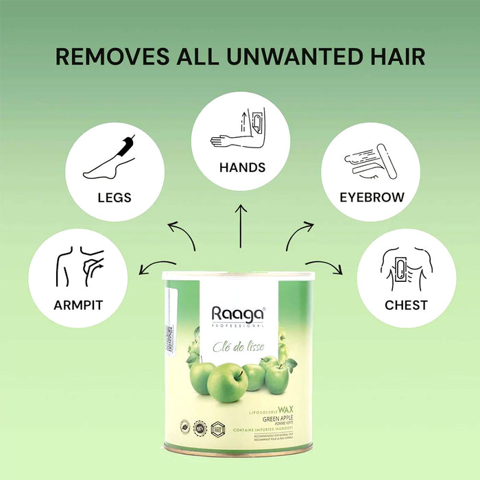 Raaga Professional Liposoluble Wax Green Apple(800gm)