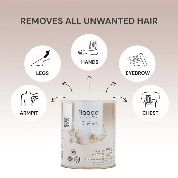 Raaga Professional White Chocolate Liposoluble Wax 800Gm