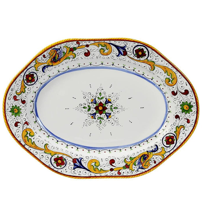 RAFFAELLESCO DELUXE: Hexagonal Extra Large  Oval Platter