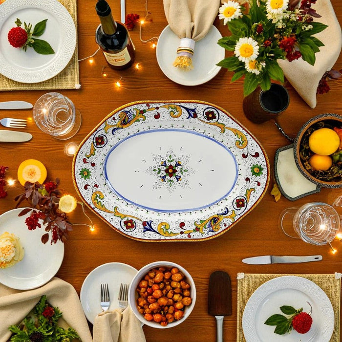RAFFAELLESCO DELUXE: Hexagonal Extra Large  Oval Platter