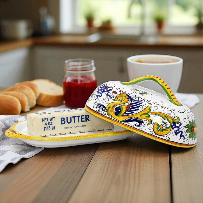 RAFFAELLESCO DELUXE: Oval Butter dish with Cover