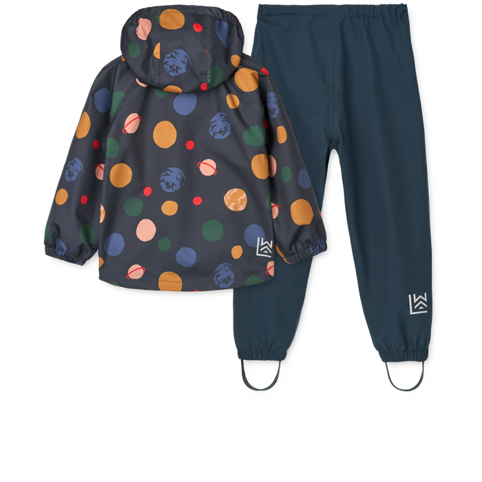 Liewood - Rainwear Set - Pedia - Universe/Classic Navy - Back