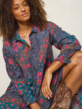 Rebecca Long Sleeve Midi Dress - Sintra Bandana Charcoal-view 1