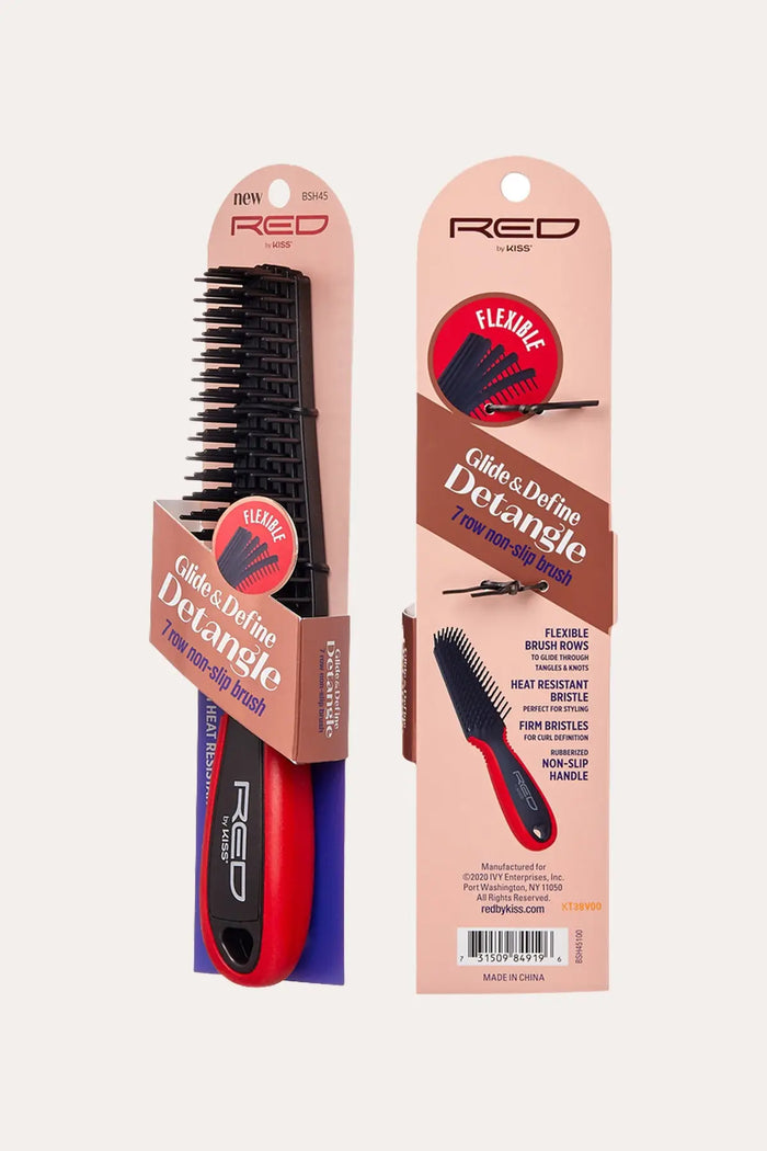 RED BY KISS EZ GLIDE DETANGLING BRUSH RED BEAUTY