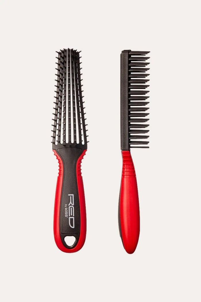 RED BY KISS EZ GLIDE DETANGLING BRUSH RED BEAUTY