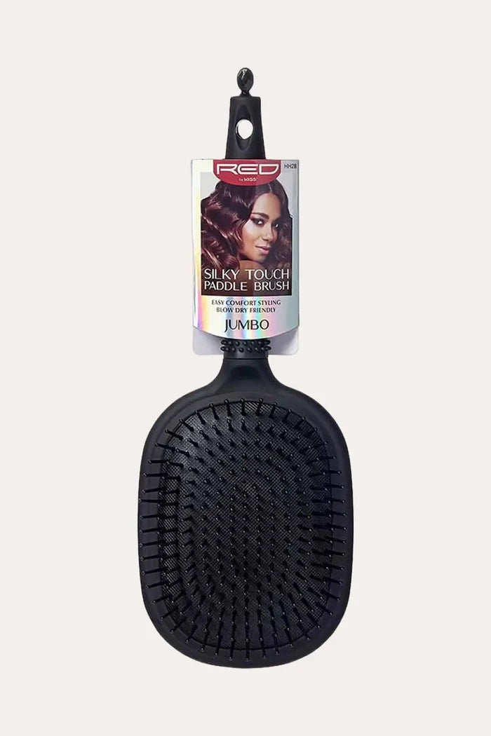 RED BY KISS RUBBERIZED PADDLE BRUSH RED BEAUTY