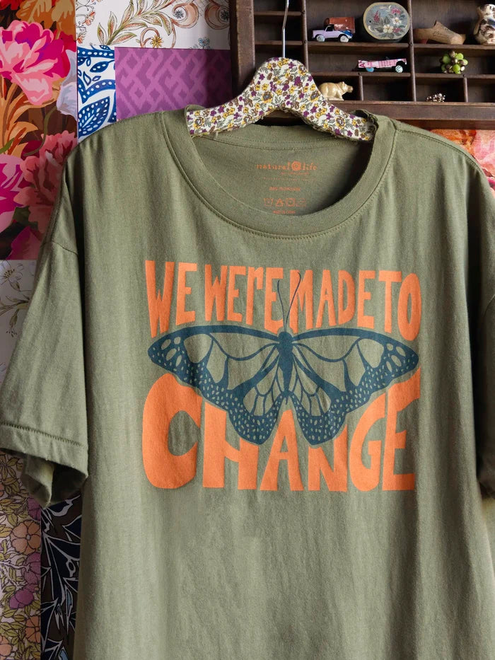 Remi Distressed Cotton Tee - Made To Change-view 2