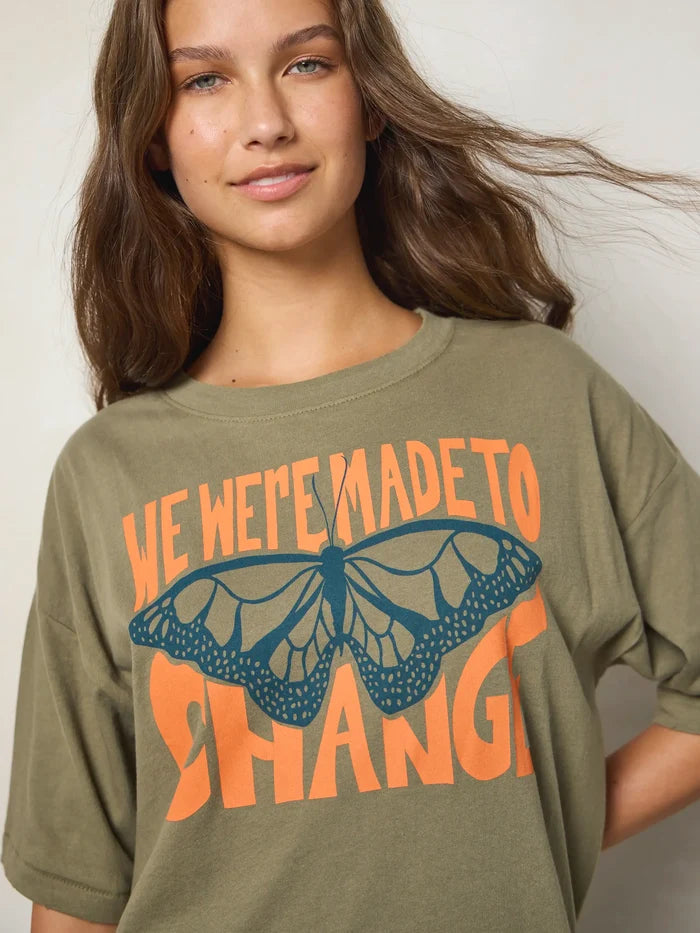 Remi Distressed Cotton Tee - Made To Change-view 3