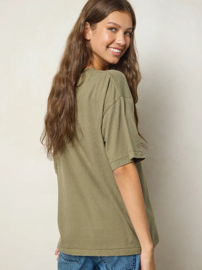 Remi Distressed Cotton Tee - Made To Change-view 5