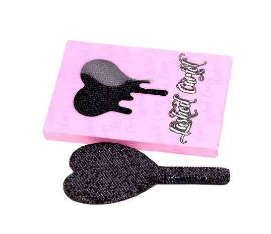 Rhinestone Heart Handheld Mirror – Glam Edition