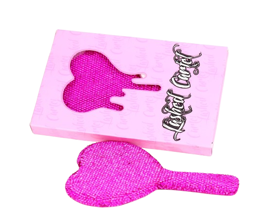 Rhinestone Heart Handheld Mirror – Glam Edition