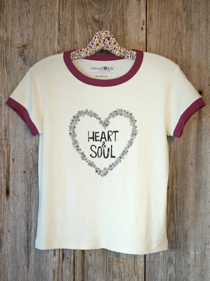 Ringer Cotton Baby Tee Shirt - Heart & Soul-view 1