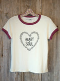 Ringer Cotton Baby Tee Shirt - Heart & Soul-view 1