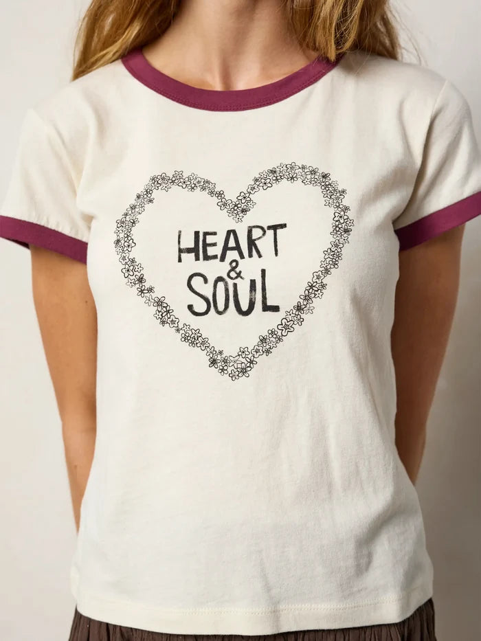 Ringer Cotton Baby Tee Shirt - Heart & Soul-view 4