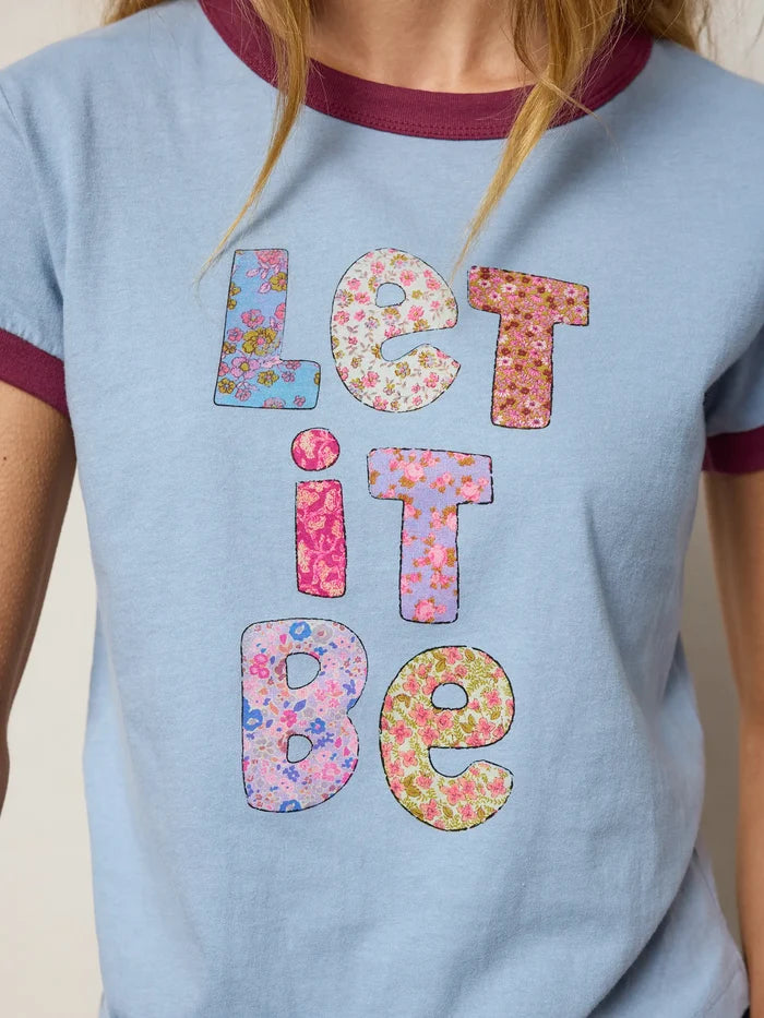 Ringer Cotton Baby Tee Shirt - Let It Be-view 1