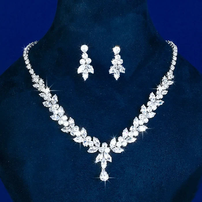 4-Piece CZ Bridal Jewelry Set | Luxurious Wedding Jewelry