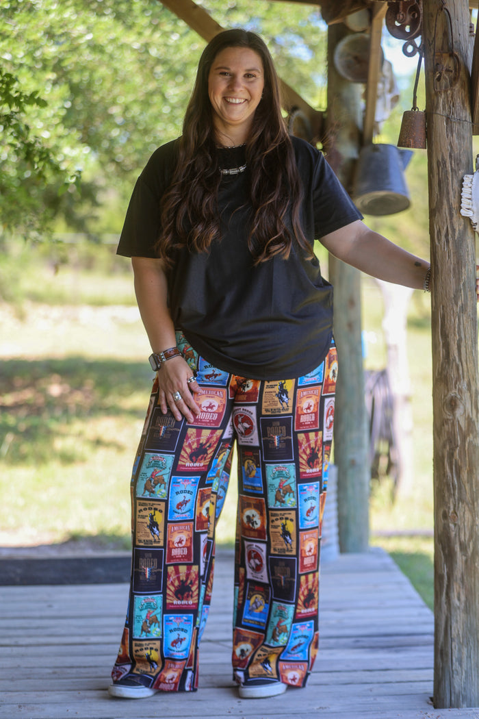 Rodeo Collage Printed Pants