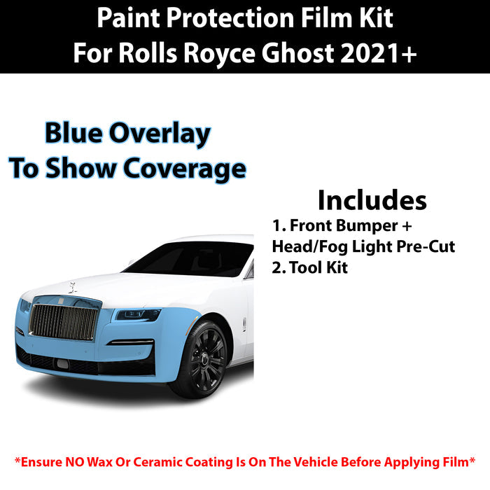 Fits Rolls Royce Ghost 2021+ Precut Premium Paint Protection Film Clear Bra PPF Decal Film Kit Cover - Bogar Tech Designs