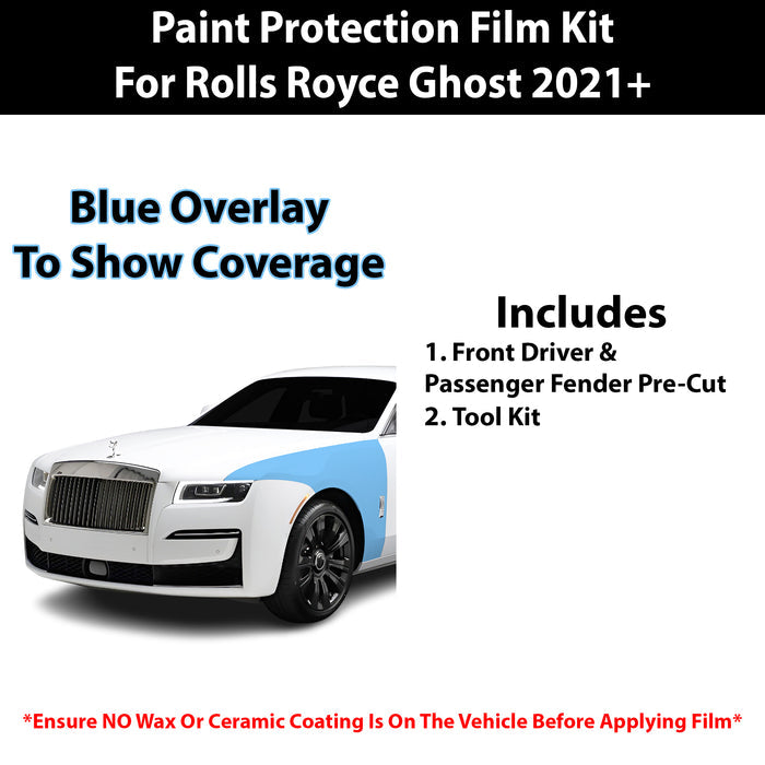 Fits Rolls Royce Ghost 2021+ Precut Premium Paint Protection Film Clear Bra PPF Decal Film Kit Cover - Bogar Tech Designs