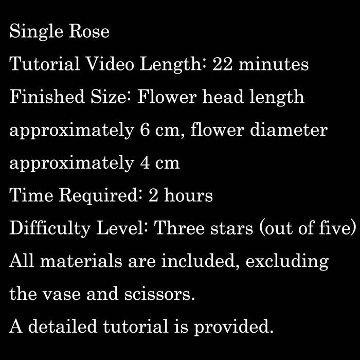Rose Chanhua Materials Flowers Flowers DIY Kit - Include Detailed Video Tutorial