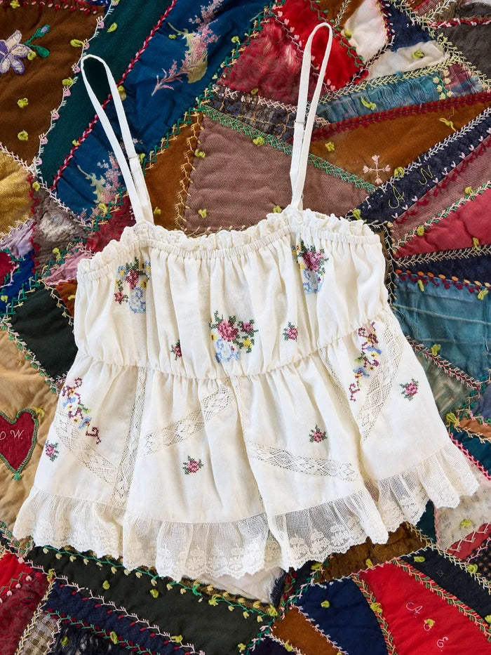 Ruby Embroidered Lace Top -  Cream-view 4