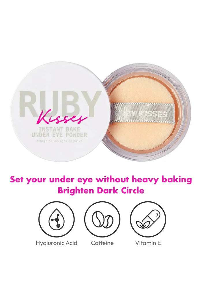 RUBY KISSES INSTANT BAKE UNDER EYE POWDER RED BEAUTY