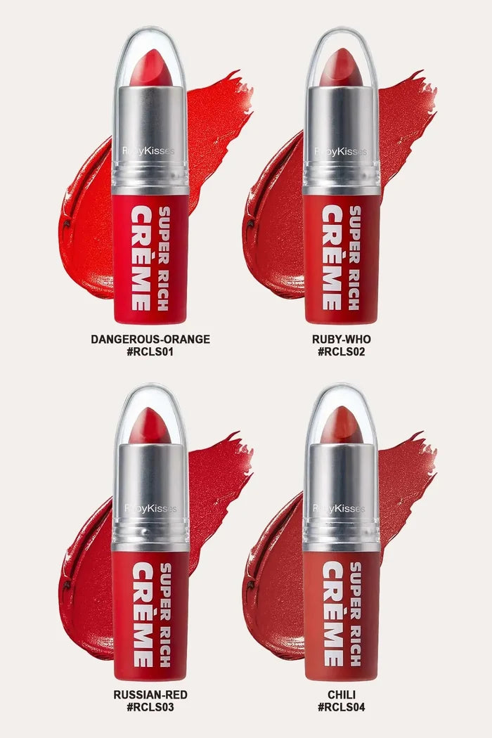 RUBY KISSES SUPER RICH CREME LIPSTICK (24 COLORS) IVY BEAUTY