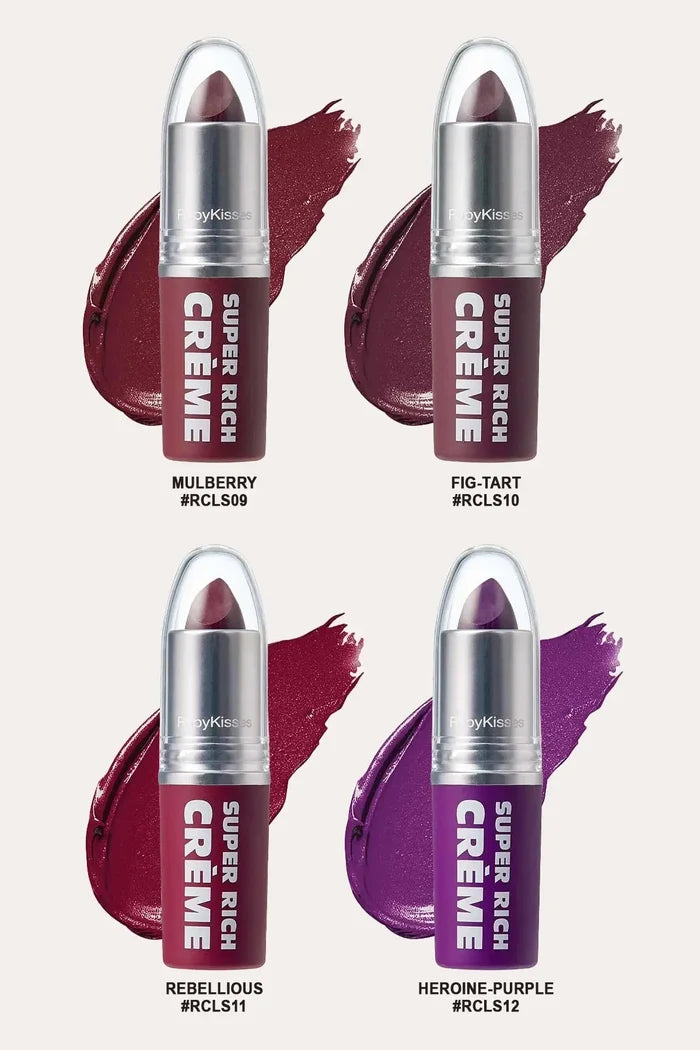 RUBY KISSES SUPER RICH CREME LIPSTICK (24 COLORS) IVY BEAUTY