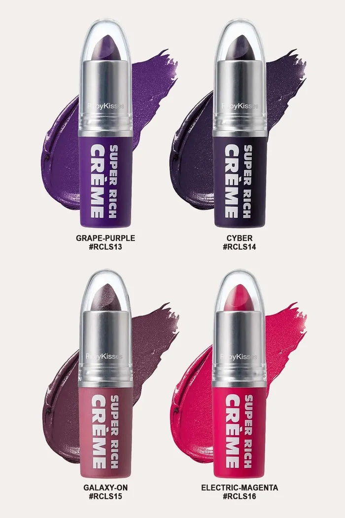RUBY KISSES SUPER RICH CREME LIPSTICK (24 COLORS) IVY BEAUTY
