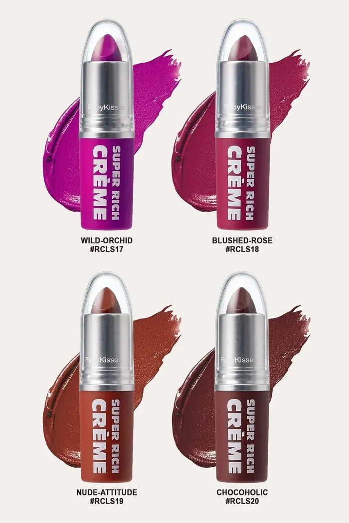 RUBY KISSES SUPER RICH CREME LIPSTICK (24 COLORS) IVY BEAUTY