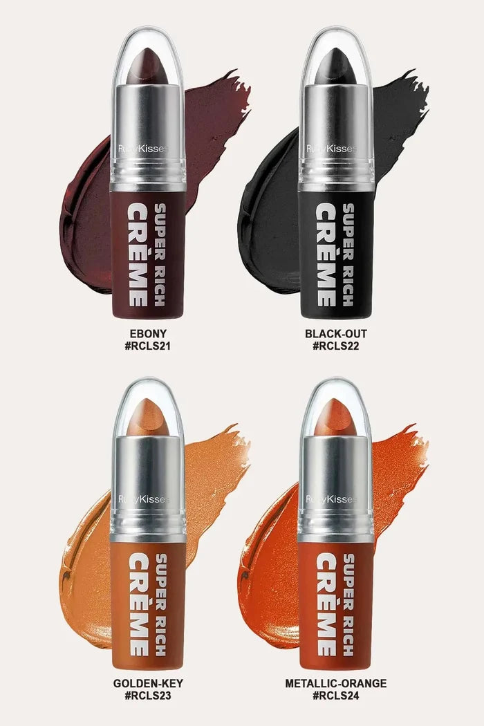 RUBY KISSES SUPER RICH CREME LIPSTICK (24 COLORS) IVY BEAUTY