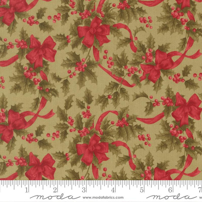 Sage- Bows Berries- Candlelight Christmas- Fat Quarter