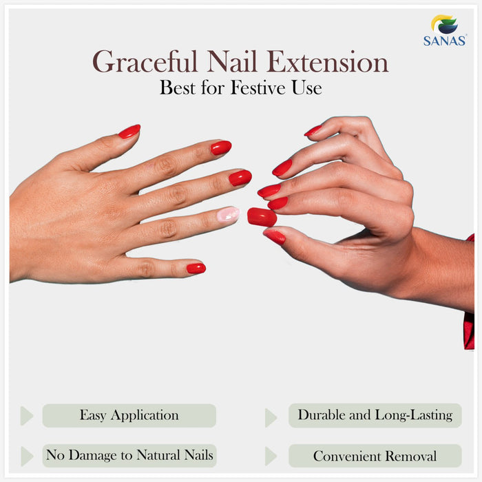 Press on nail adhesive stickers for fake nails – Sanas nail extension stickers