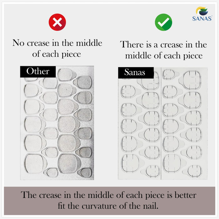 Sanas nail adhesive stickers for fake nails – strong hold press on nail tabs