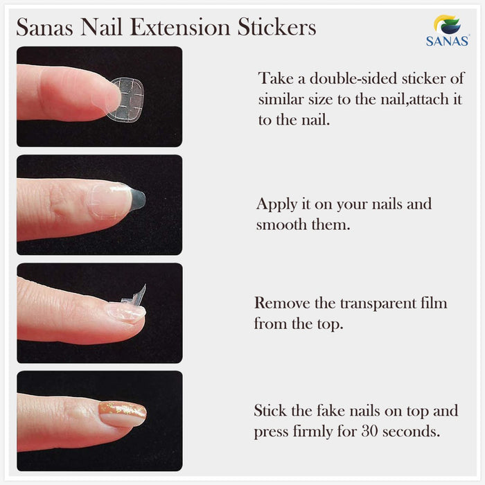 Press on nails stick on stickers – Sanas double sided nail adhesive set