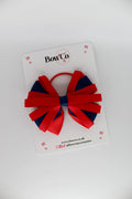 School Bow Red - Spiral Bow - Elastic
