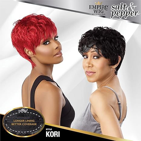 Sensationnel Empire human hair wig - salt and pepper Empire wig Kori