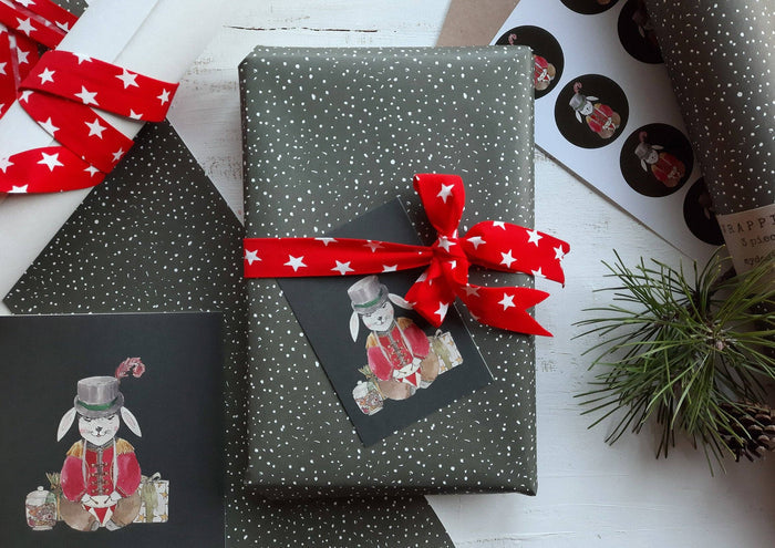 Set Of 3 Pieces Snowing Wrapping Paper - Magnolia Lane co. Home + Garden + Gift