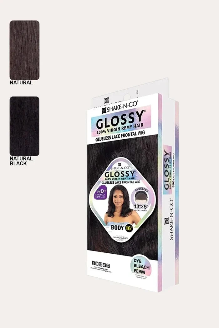 SHAKE N GO GLOSSY GLUELESS LACE FRONTAL WIG - BODY 16" SHAKE N GO