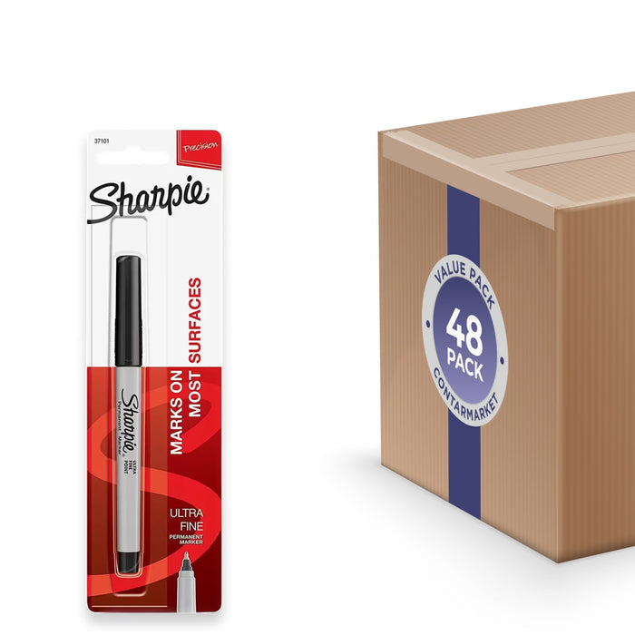 Sharpie Permanent Marker Ultra-Fine Black – 1 Ct – 48 Pack